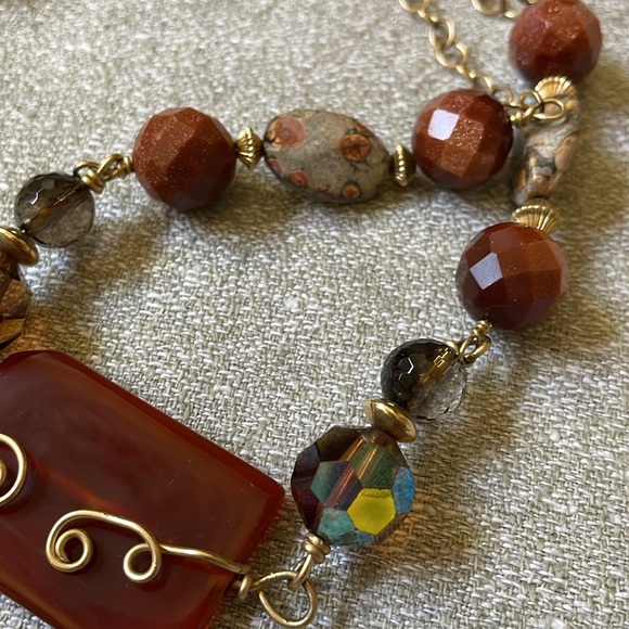 Lot of 5 fashion multicolor handcrafted stone glass crystal green purple lime - Picture 12 of 14